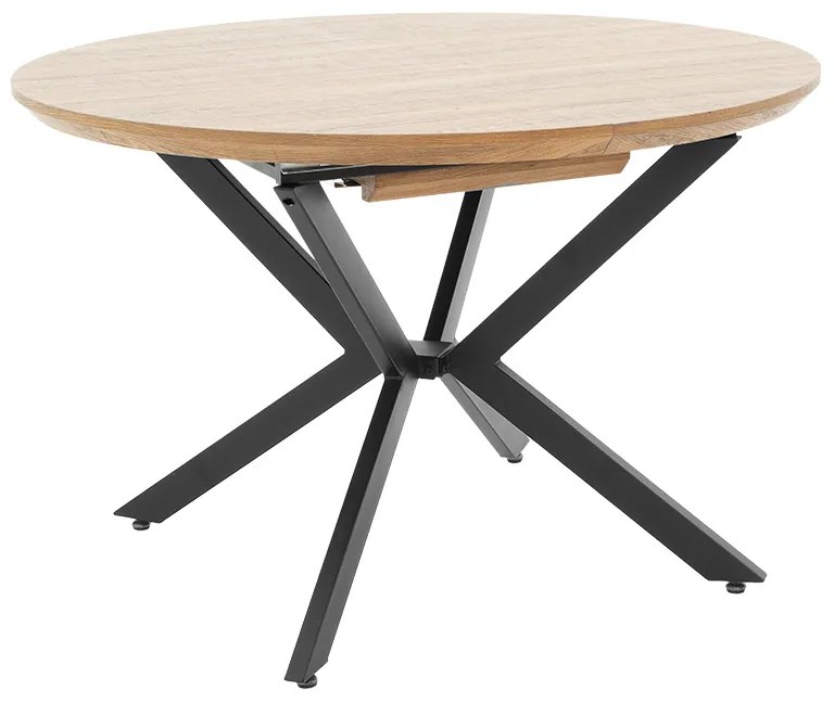 Masa Bucatarie/Dining Extensibila MDF Finisaj Nuc 120-160x120 Cm