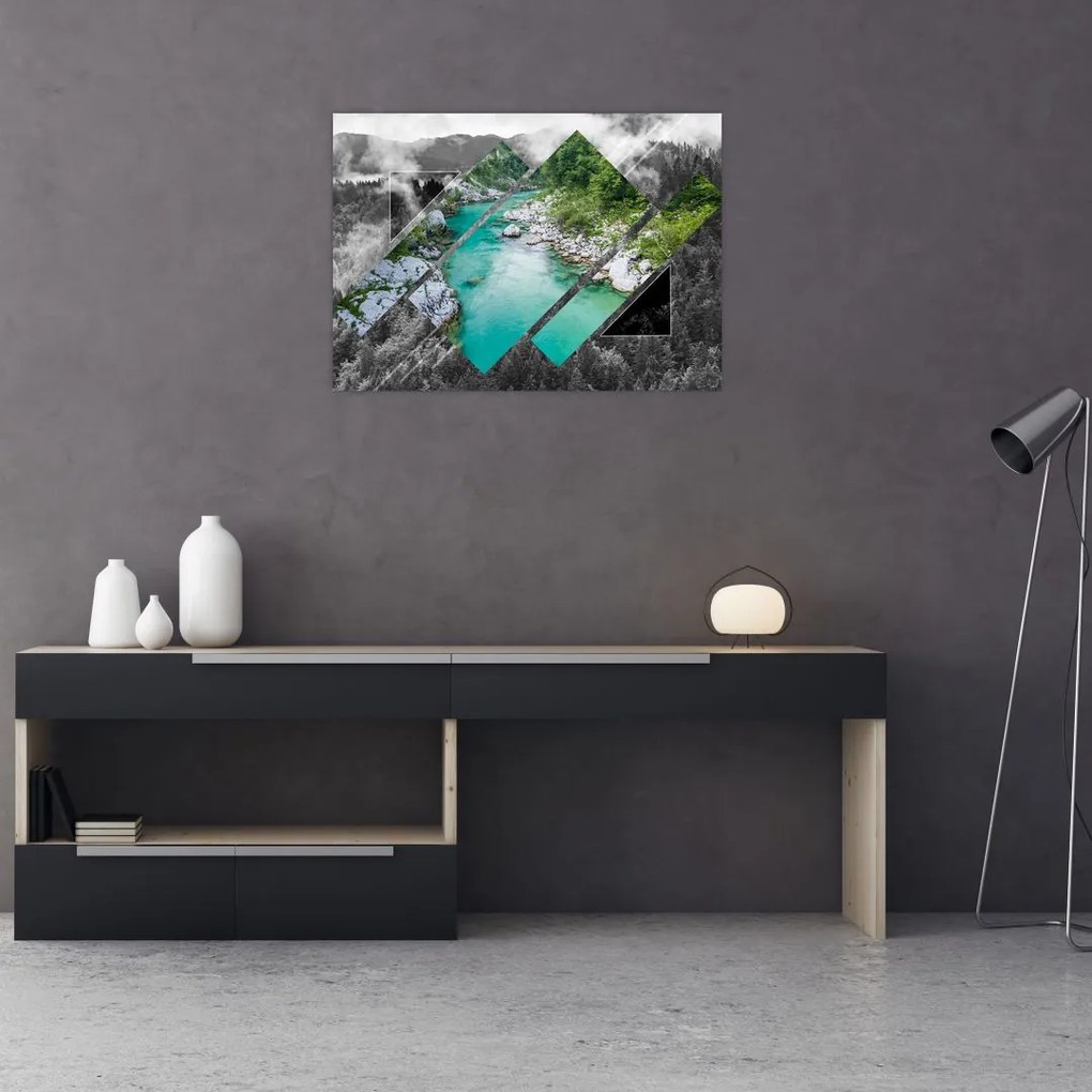 Tablou pe sticlă - Natura sălbatică (70x50 cm)