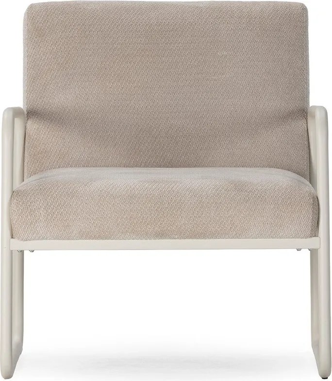 Fotoliu bej cu tapițerie din chenille Vince – MOME