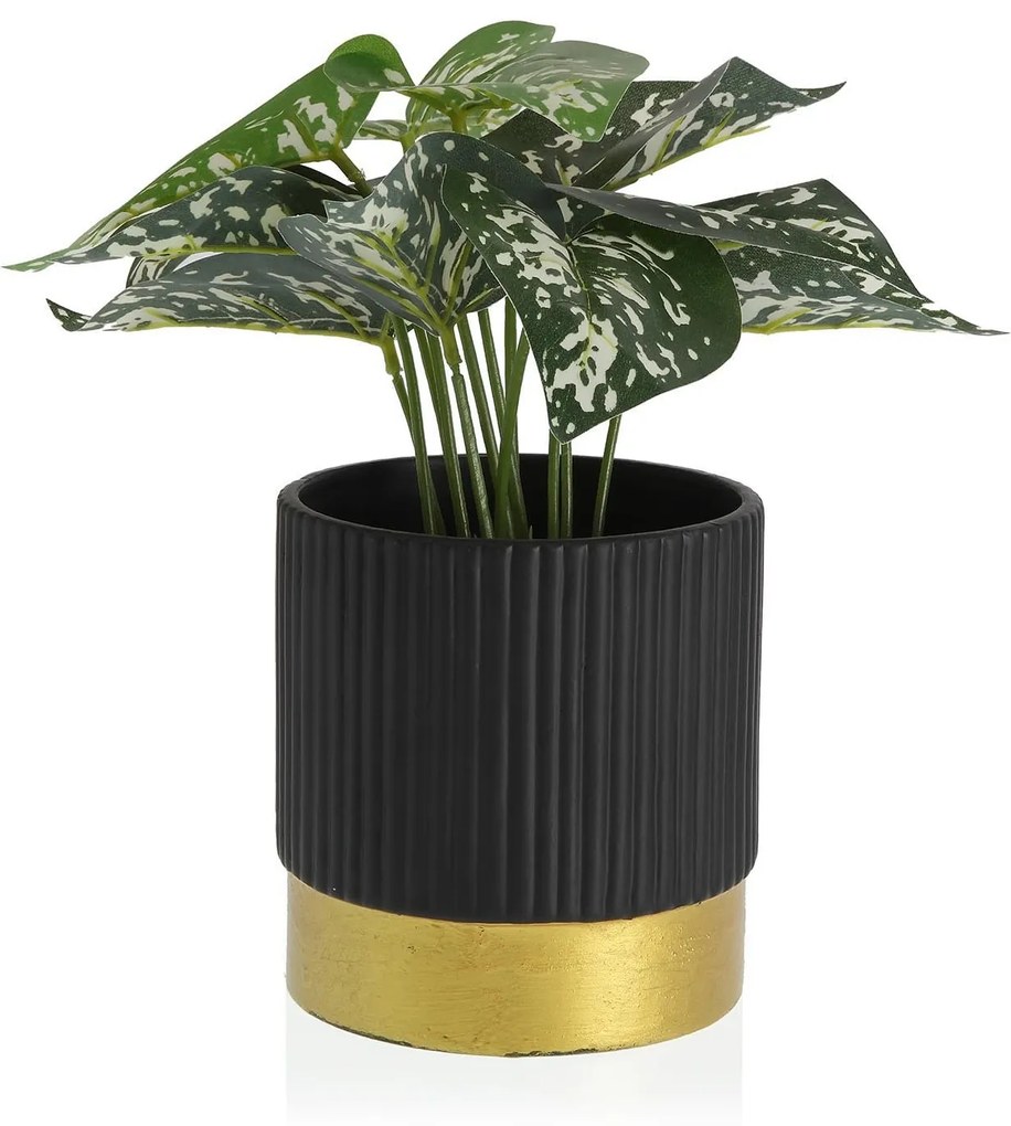 Ghiveci ceramic negru 13.5 cm Versa