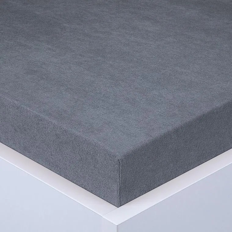 decoDoma Cearşaf cu elastic frotir EXCLUSIVE antracit 160 x 200 cm