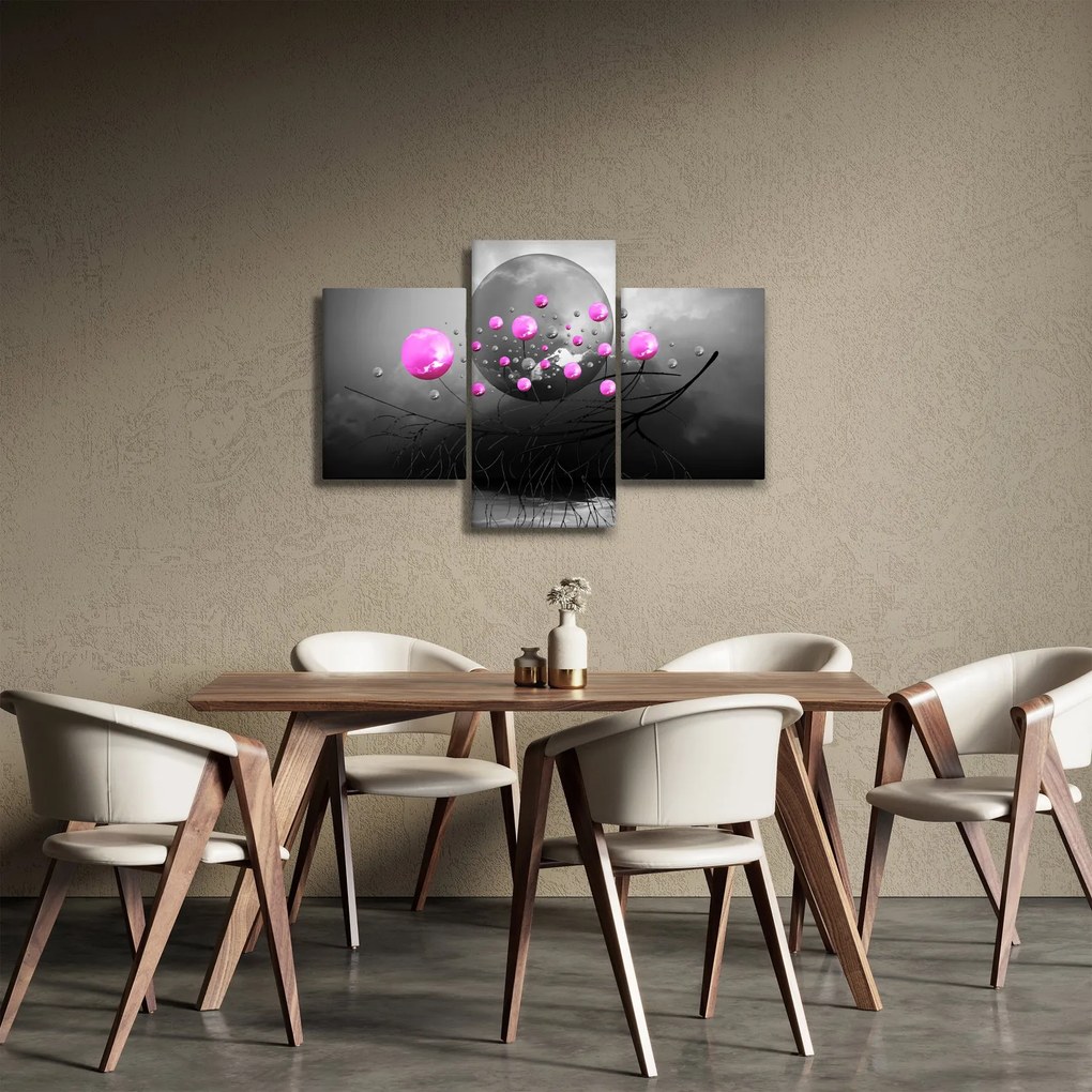 Tabloul cu bile roz (90x60 cm)