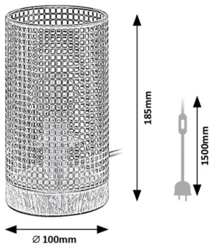 Lampă de masă BOOGIE 1xE14/25W/230V fag Rabalux 3180