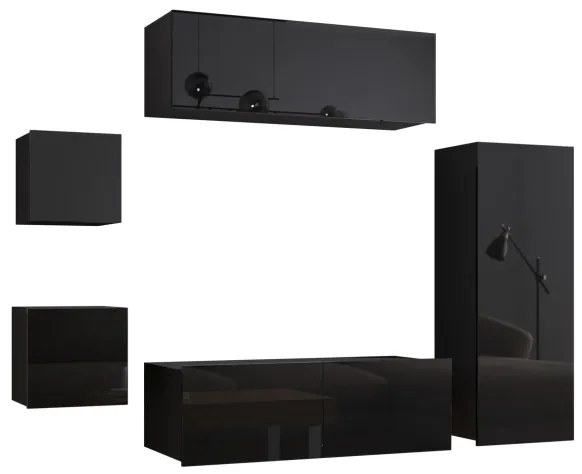 Dulap de perete CALABRINI 34x105 cm negru