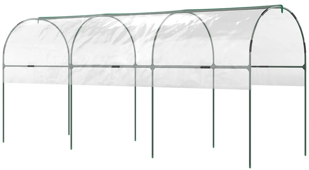 Outsunny Seră de grădină seră pentru roșii 4 arcuri din oțel pânză din PVC 4 x 1,23 x 1,71 m verde | Aosom Romania