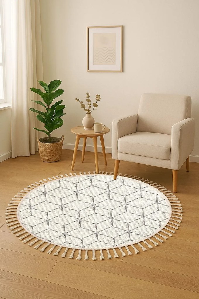 Covor Conceptum Hypnose (120 cm), Culoare: Alb
