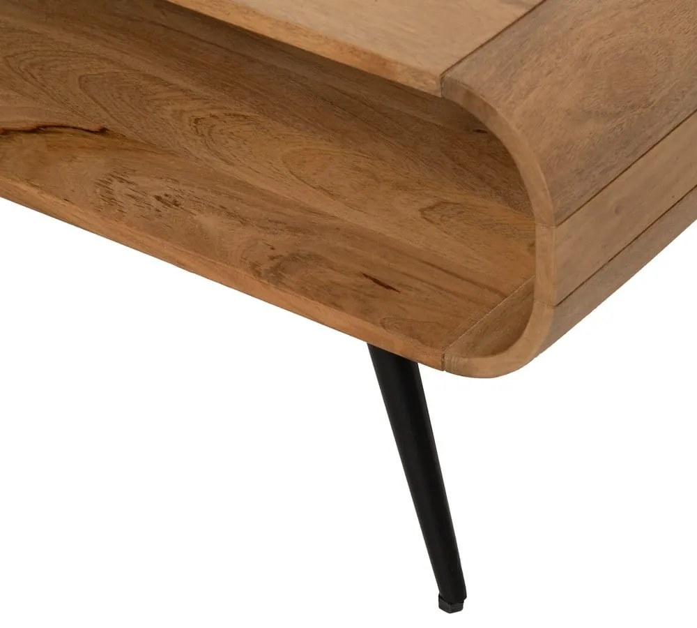 Măsuță de cafea în culoare naturală din lemn de mindi 60x120 cm Mahón – Ixia