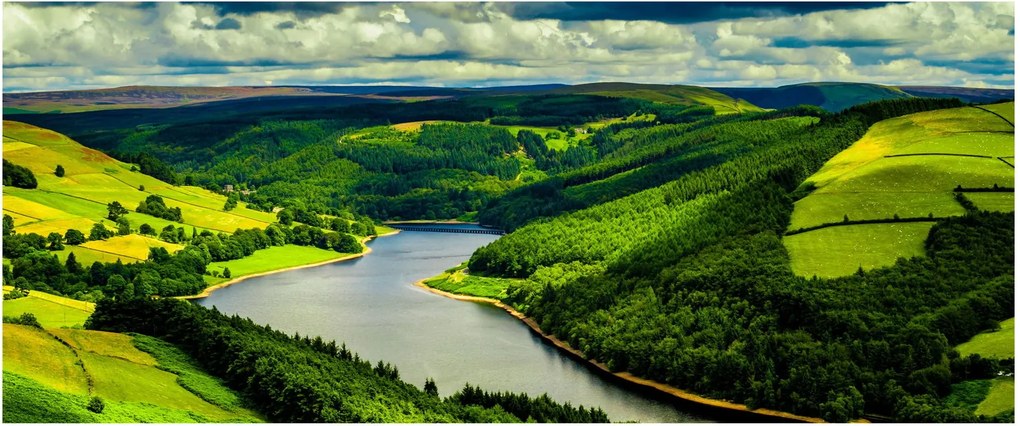 Tablou - Peisaj verde (120x50 cm)