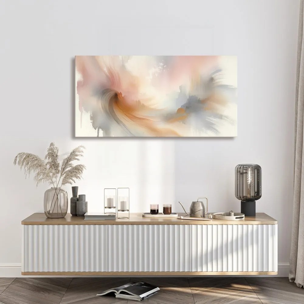 Tablou abstracție în culori pastelate