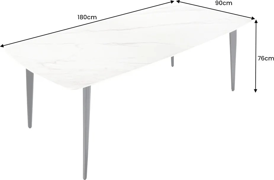 Masa dining design modern Milano 180x90cm