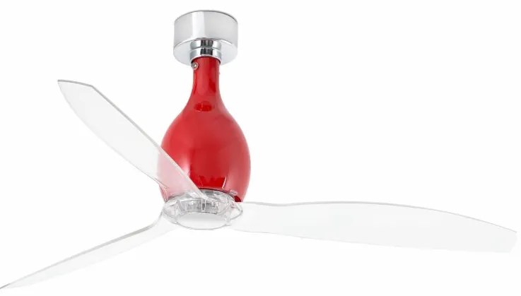 Ventilator cu telecomanda MINI ETERFAN M DC SMART rosu/transparent
