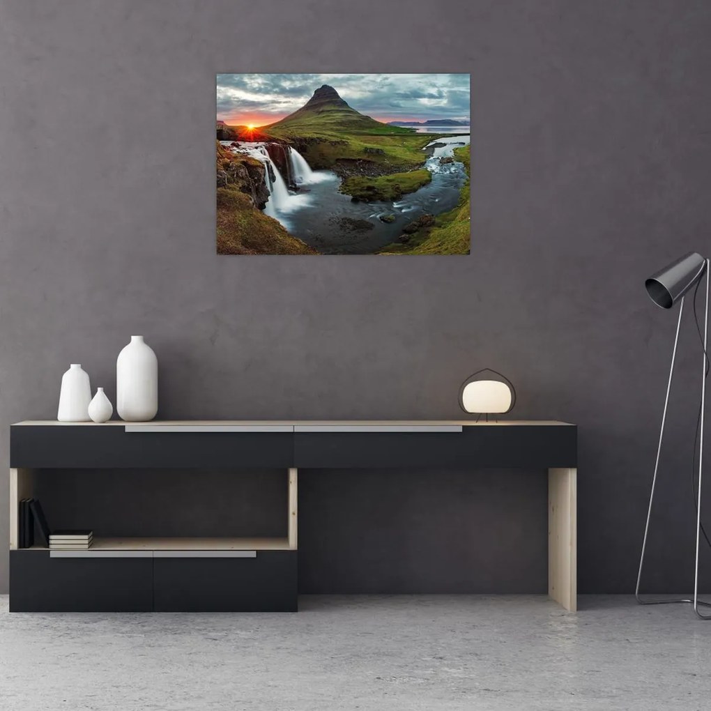 Tablou - Kirkjufell la apus (70x50 cm)