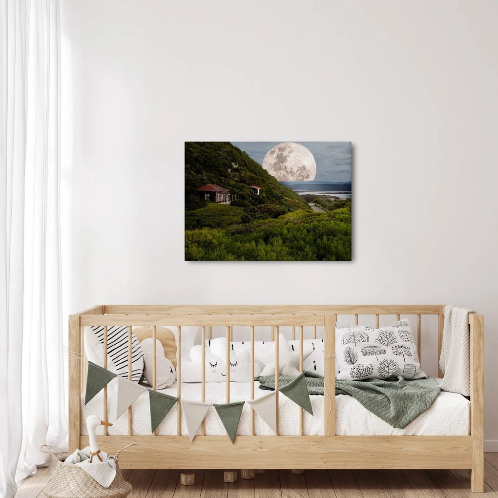 Tablou - peisaj cu luna (70x50 cm)