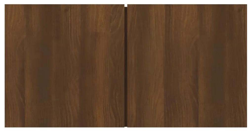 Set dulapuri TV, 5 piese, stejar maro, lemn prelucrat 5, Stejar brun, 80 x 30 x 30 cm