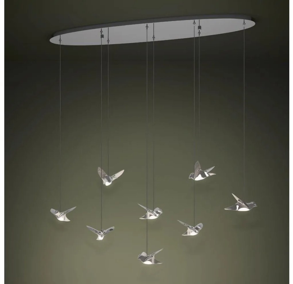 Lustră LED dimabilă pe cablu Eglo 390401 PARATEBUENO 8xLED/4,2W/230V crom