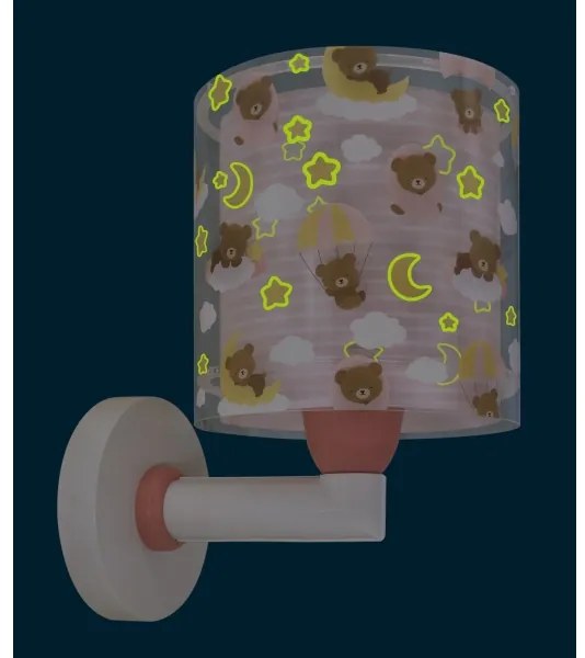 Dalber 41579S - Aplică de perete pentru copii BABY TEDDY, 1xE27/15W/230V, roz