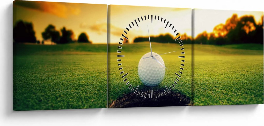 Tablou - Golf (cu ceas) (90x30 cm)