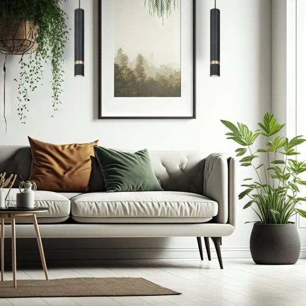 Lustră pe cablu JOKER 1xGU10/25W/230V negru/auriu