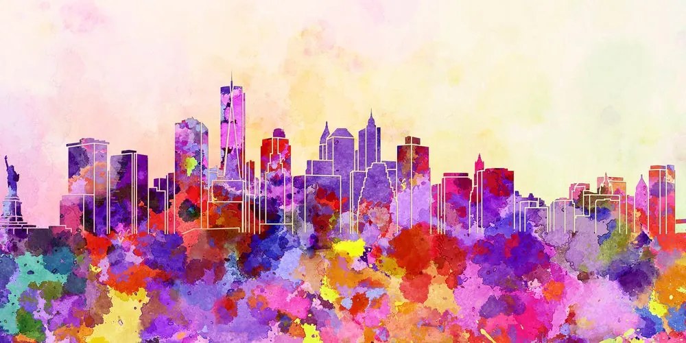 Tablou New York în design de acuarelă