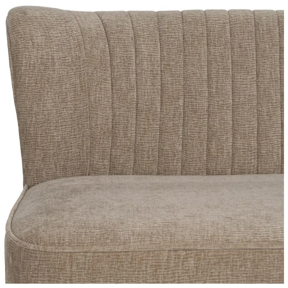 Canapea bej cu tapițerie din chenille 134 cm Glam – Ixia