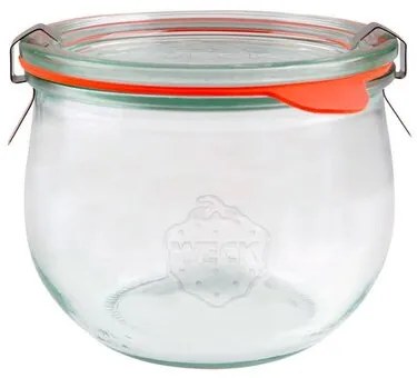 Set de 6 borcane Weck Tulpe 580 ml cu accesorii,diametru 100 mm
