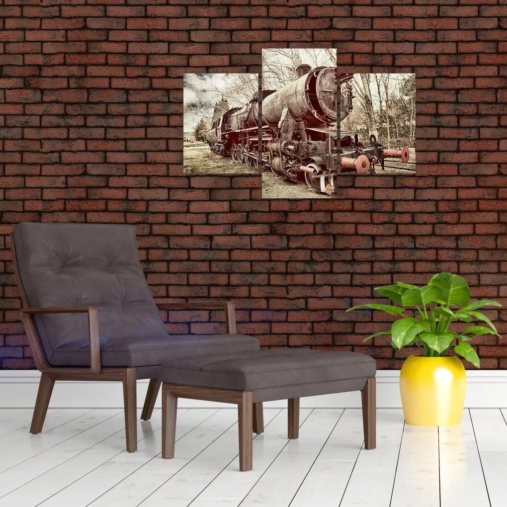 Tablou cu locomotivă istorică (90x60 cm)