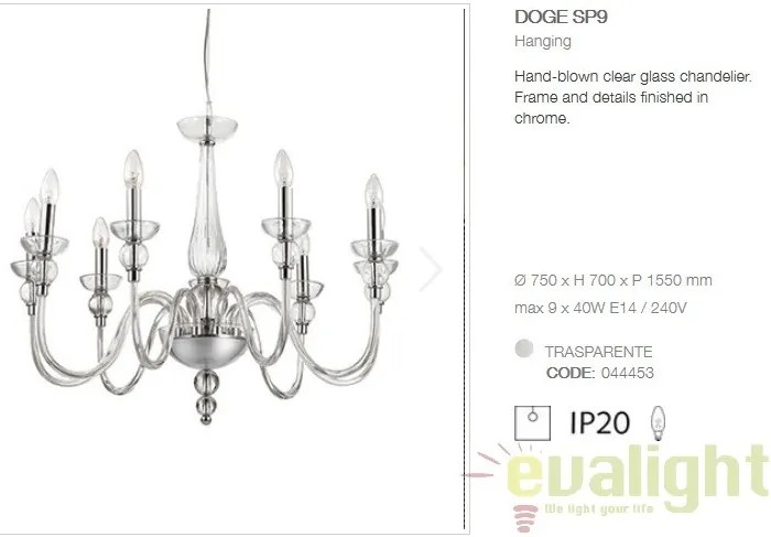Candelabru LUX cu 9 brate DOGE SP9 044453