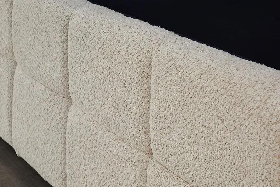 Pat PRESTIGE 180x200cm crem boucle cu spatiu de depozitare