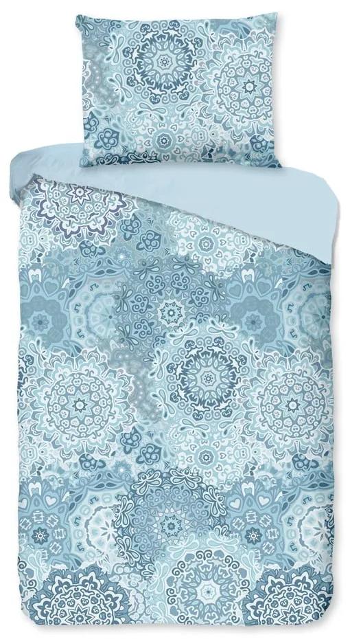 Lenjerie de pat din bumbac pentru pat dublu Bonami Selection Mandala, 200 x 200 cm, albastru