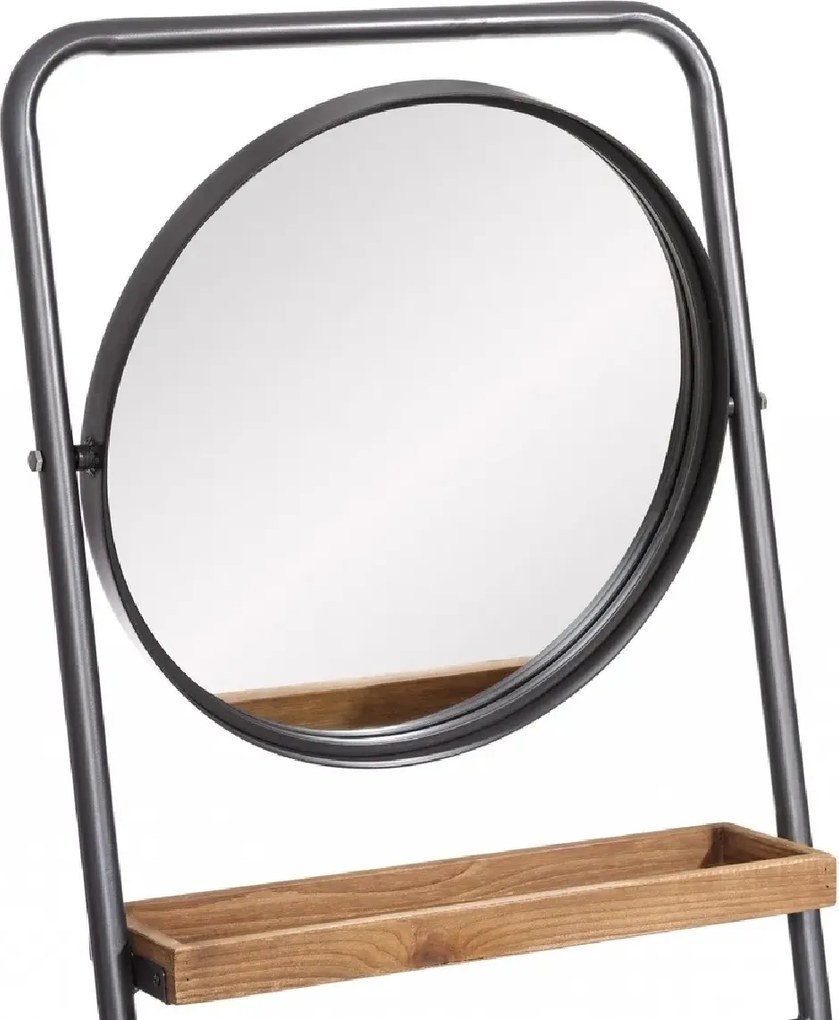 Suport perete cu rafturi si oglinda design industrial OLD