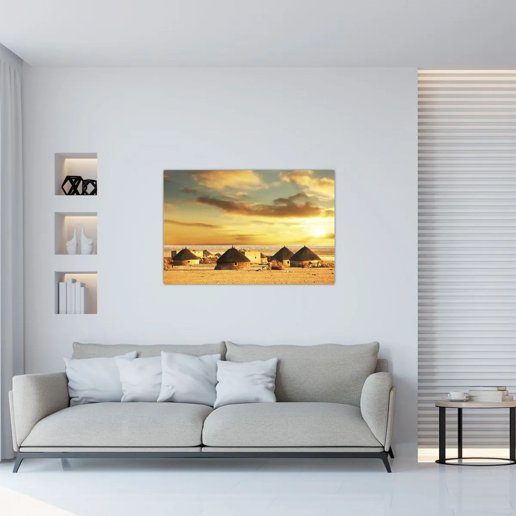 Tablou - Colibe în deșert (90x60 cm)