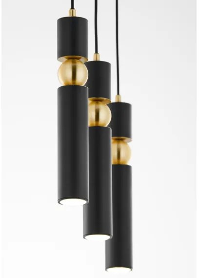 Lustră pe cablu Jupiter 2004 ALAS 3xGU10/10W/230V negru/auriu