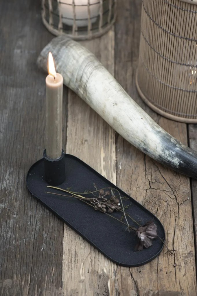 IB Laursen Suport de lumanare din metal negru CANDLE HOLDER