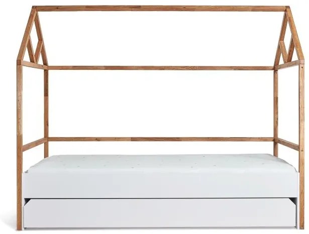Pat copii casuta Lotta alb 90x200 cm