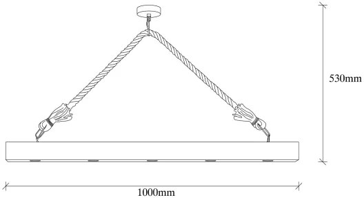 Lustră pe cablu EREBOS 5xE27/100W/230V