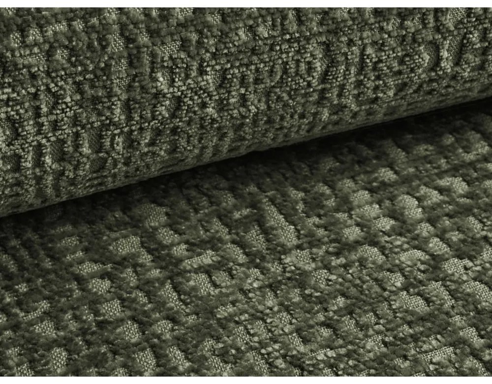 Pat dublu tapițat verde cu spațiu de depozitare cu grilă 180x200 cm Noho - Makamii