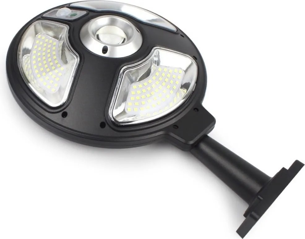 Set 3 bucati Lampa Solara Rotunda cu Senzor de Miscare, Suport Reglabil 360, IPX65 si Telecomanda