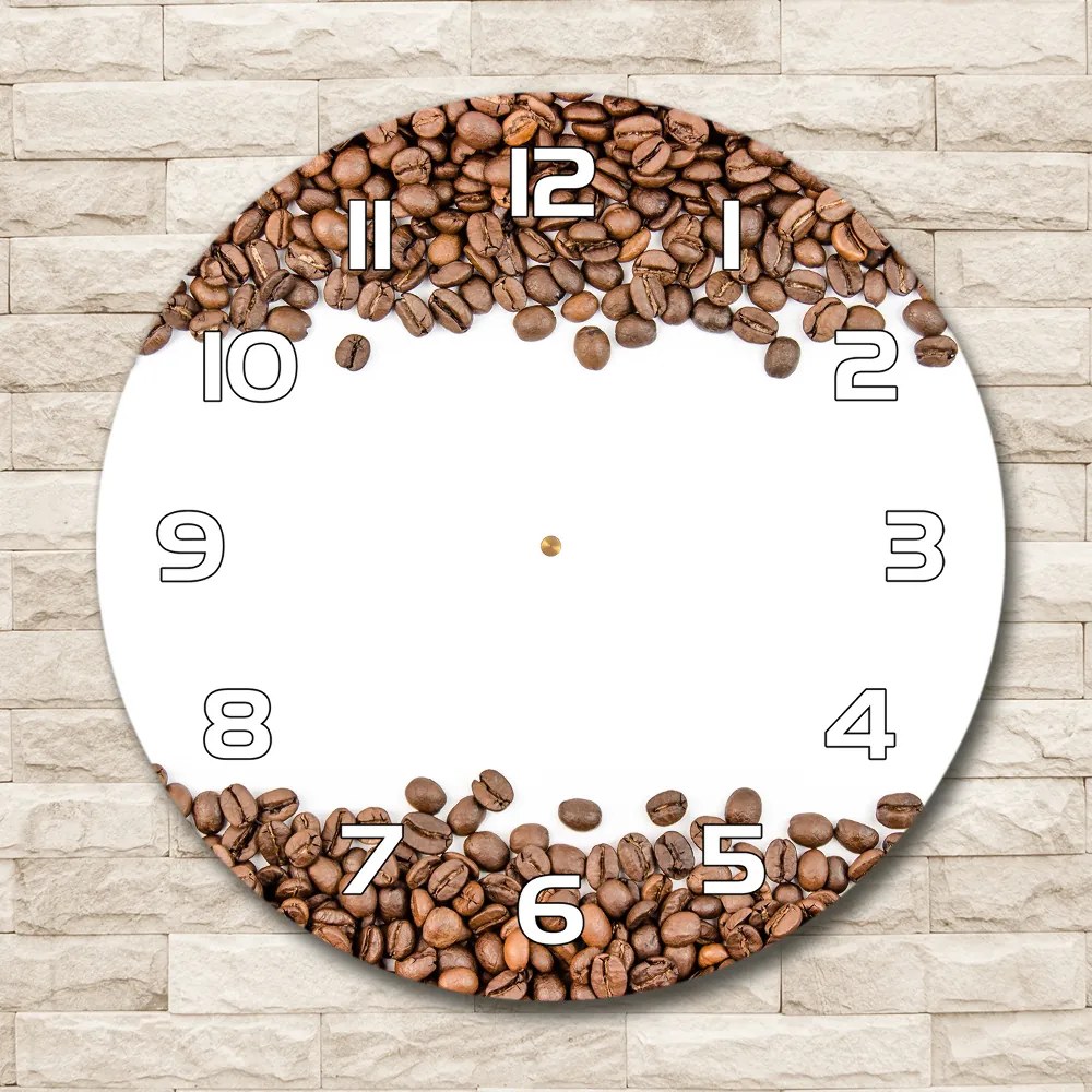 Ceas din sticlă rotund Boabe de cafea