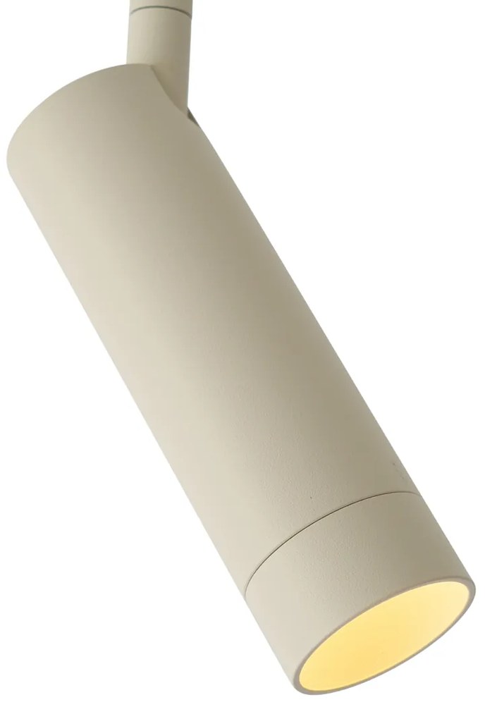 Spot modern bej cu adaptor alb pentru sistem de șină monofazat GU10 35mm - Iconic Jeana Luxe