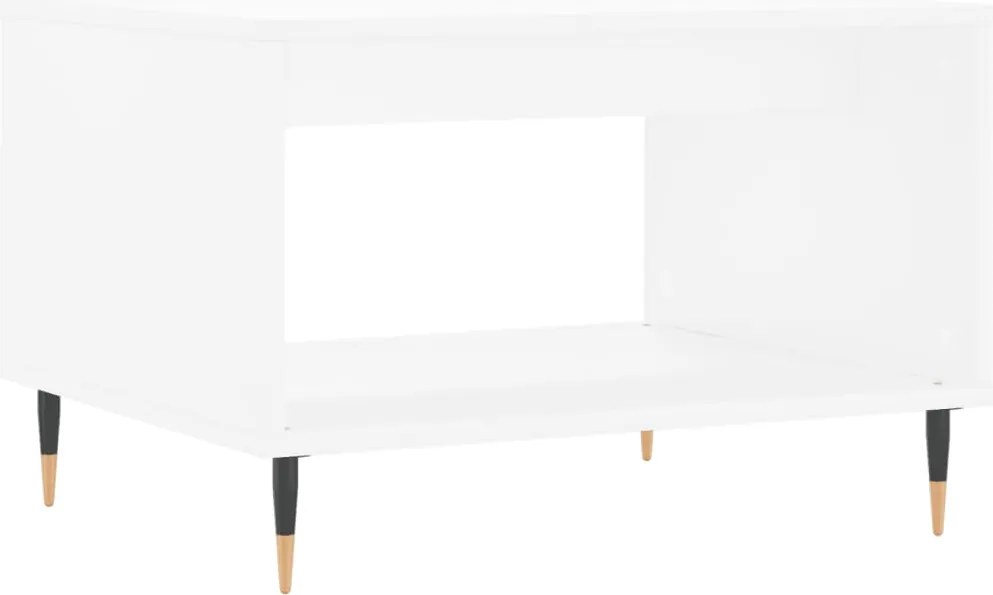 vidaXL Măsuță de cafea, alb, 60x50x40 cm, lemn compozit