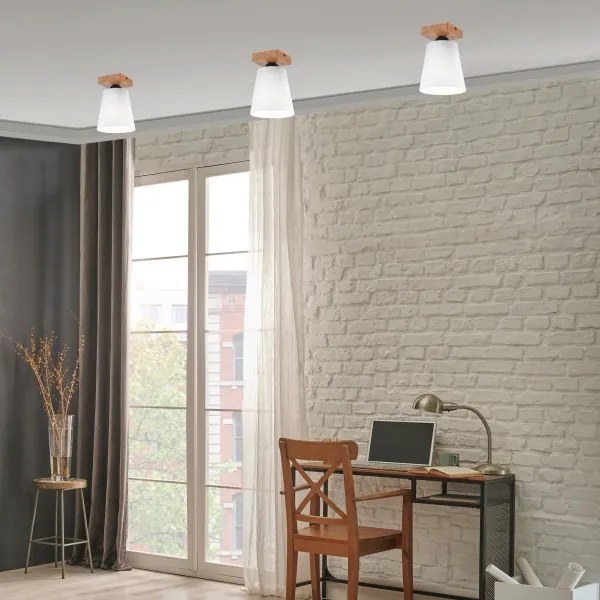 Lustră aplicată LULA 1xE27/60W/230V stejar