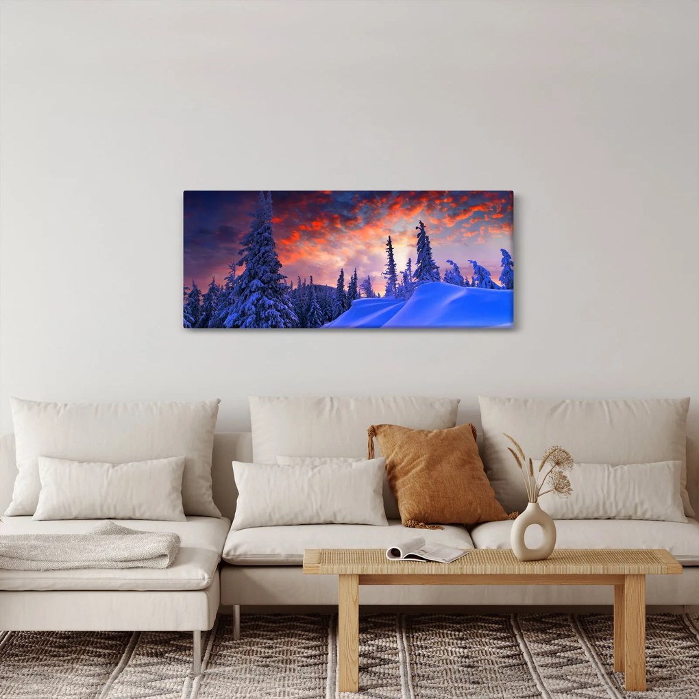 Tablou - Amurg dev iarnă (120x50 cm)