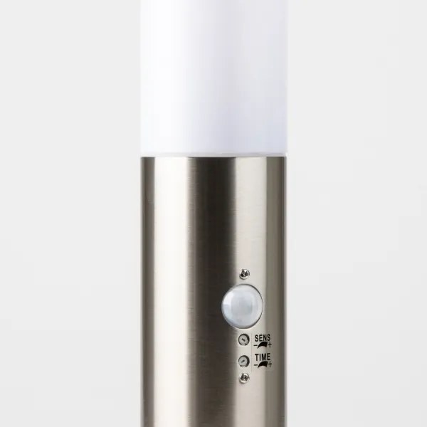 Brilagi - Lampă de exterior cu senzor NOVA 1xE27/15W/230V 40 cm IP44 crom mat