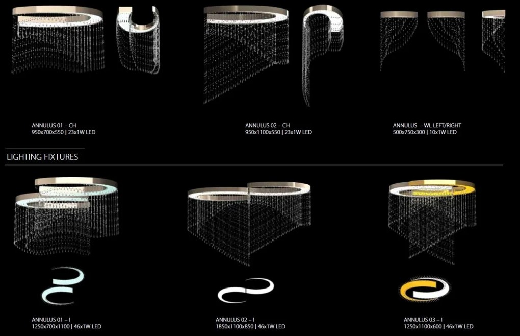 Lustra moderna aplicata LED Vision design LUX ANNULUS 02 – I
