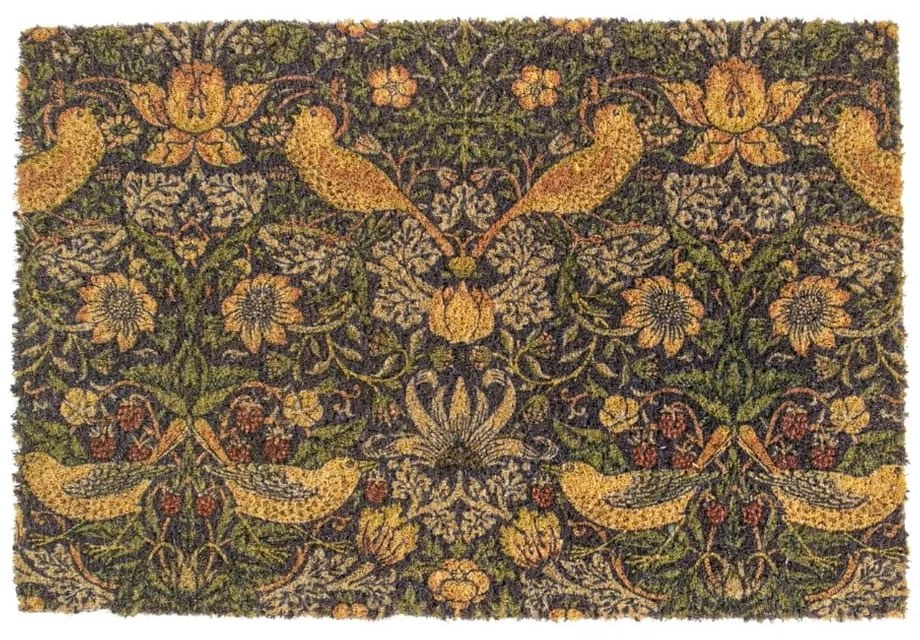 Covoraș de intrare din fibre de nucă de cocos 40x60 cm William Morris Strawberry Thief – Artsy Doormats