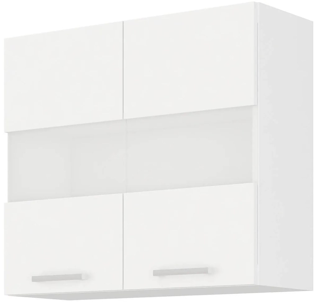 Dulap superior de bucătărie Edris 80 GS 72 2F (alb). 1032832