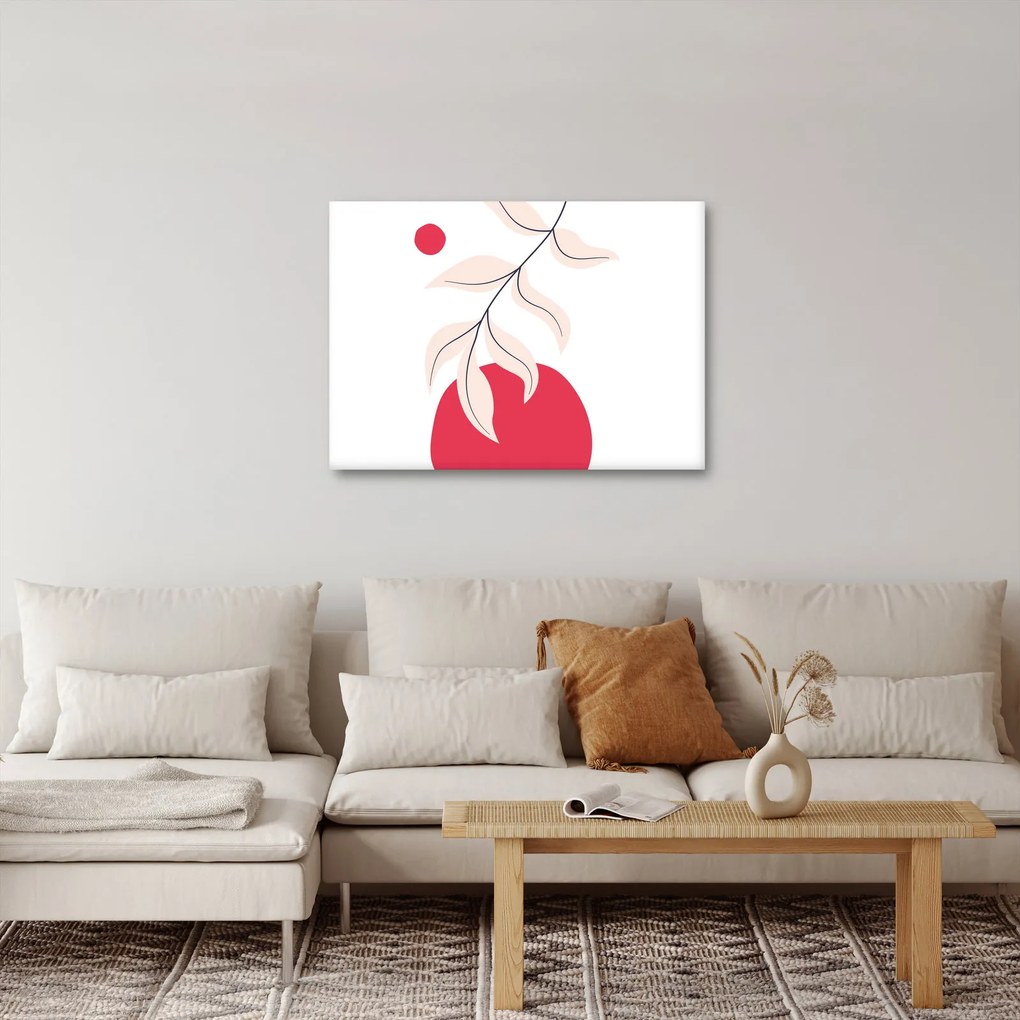 Tablou - Abstracție florală roz N⁰2 (70x50 cm)