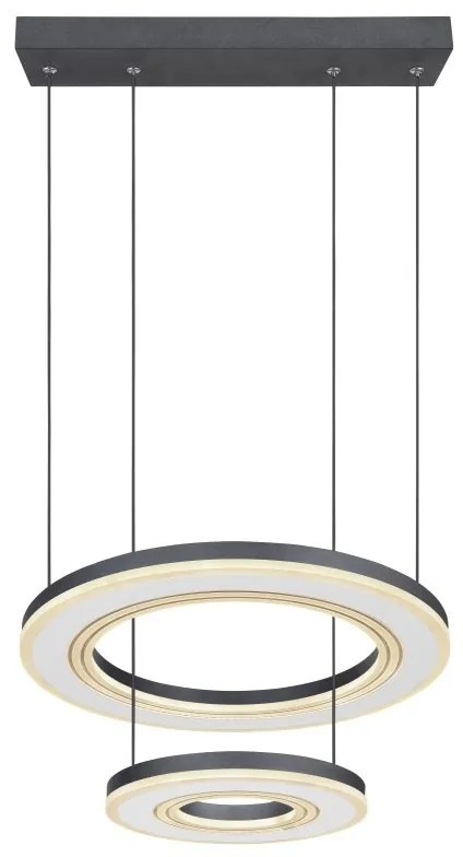Lustra LED suspendata cu telecomanda design modern Blasius negru, alb