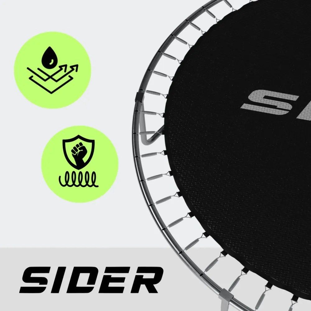 Trambulină mare pentru copii cu plasă și scară SIDER 12FT - diametru 374 cm