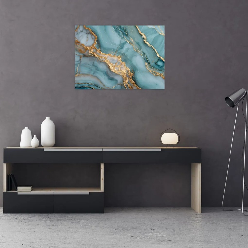 Tablou - Marmură turcoaz (70x50 cm)